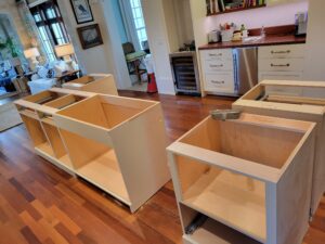 A room with many cabinets and drawers in it